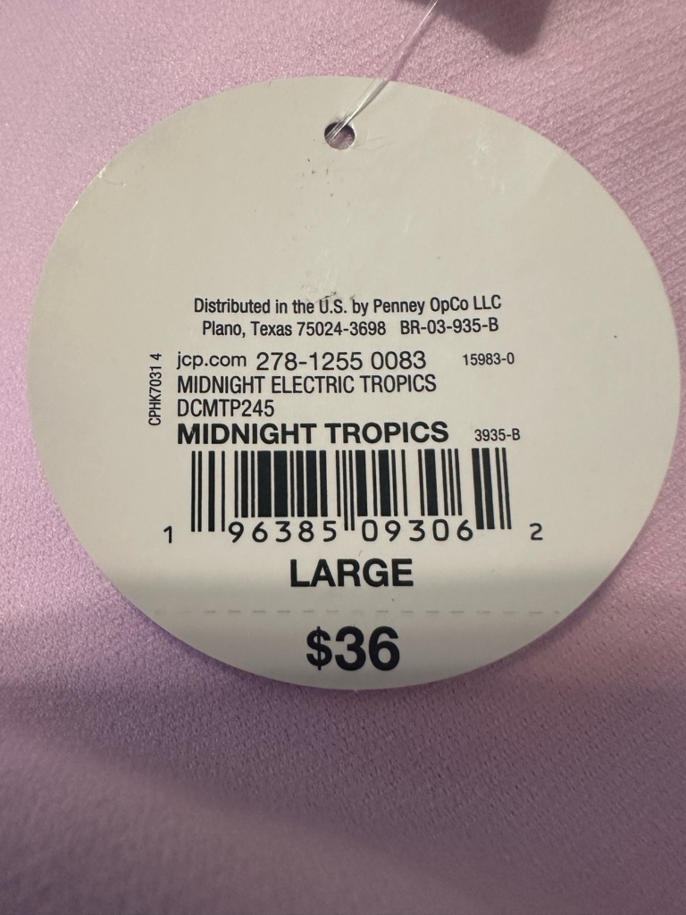 Decree Size L “Midnight Tropics” Floral Swim Bottom NWT - Picture 6 of 7